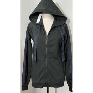 NEW Long Tall Sally LTS Grosgrain Stripe Hoodie Sweatshirt Zip Hoodie Size XS